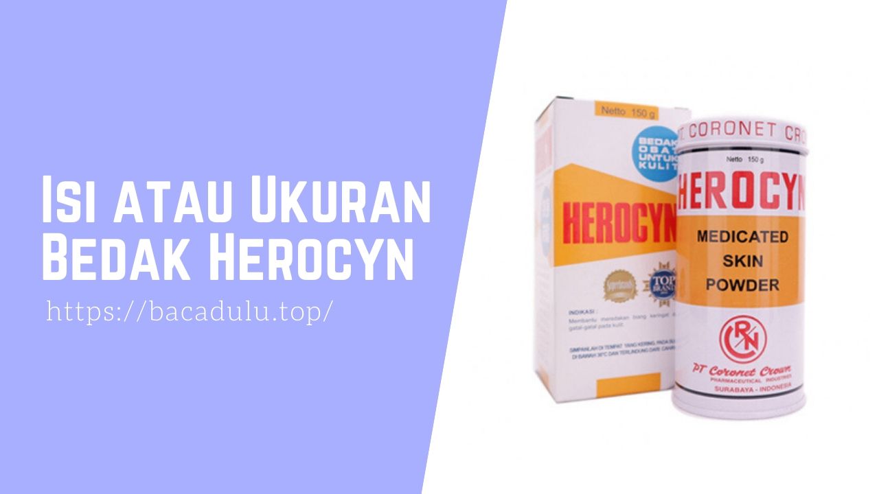 Isi atau Ukuran Bedak Herocyn Medicated Skin Powder, Bedak Untuk Kulit Gatal