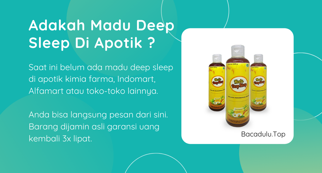 Adakah Madu Deep Sleep Di Apotik Kimia Farma ?