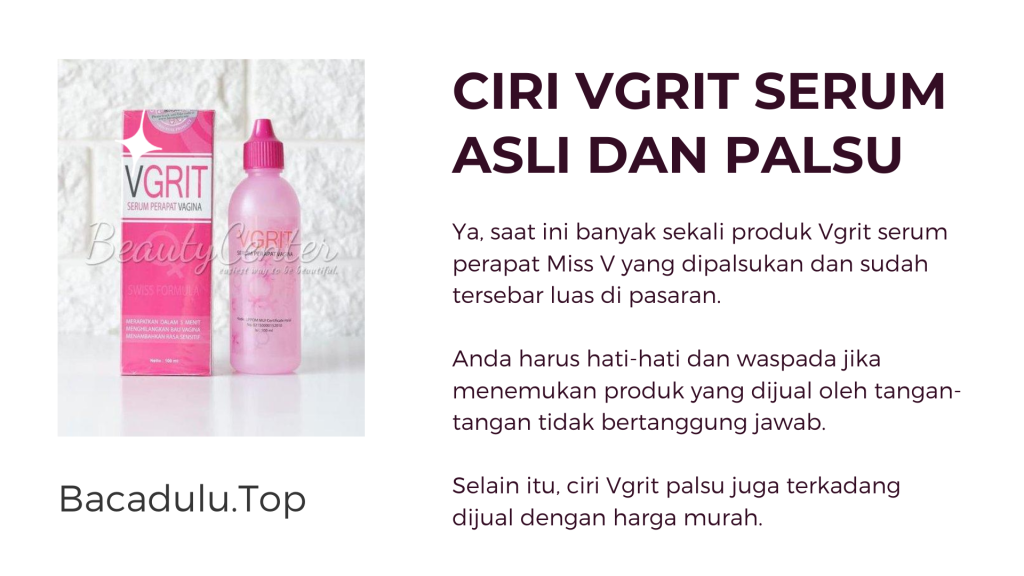 Bagaimana Cara Membedakan Vgrit Yang Asli dan Palsu ? Ciri Perbedaan Tanda