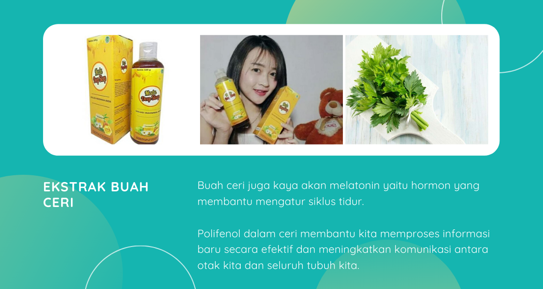 Kandungan dan Komposisi Madu Deep Sleep Ekstrak buah ceri ( muntingia calabura L)