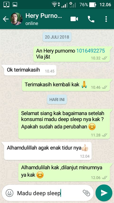 Review Testimoni Pengguna Madu Deep Sleep