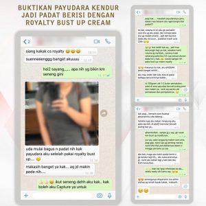 Apa Kata Mereka Setelah Menggunakan Royalty Cosmetic Bust Up Cream Krim Pembesar Pengencang Payudara Terbaik Paling Ampuh Cepat Permanen Testimoni Review Pengguna Konsumen Before After