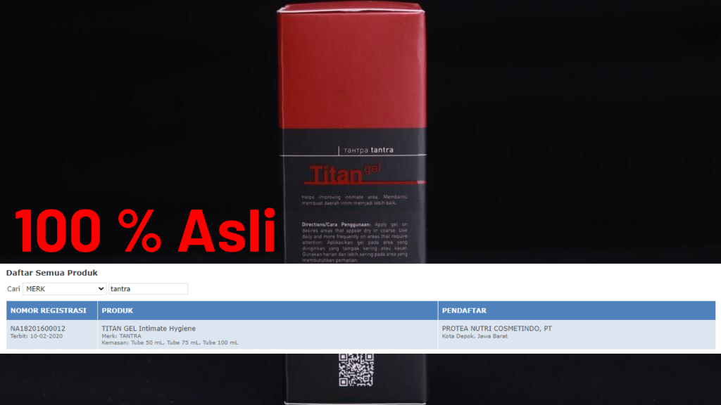 Kemasan Titan Gel Tantra Intimate Hygiene