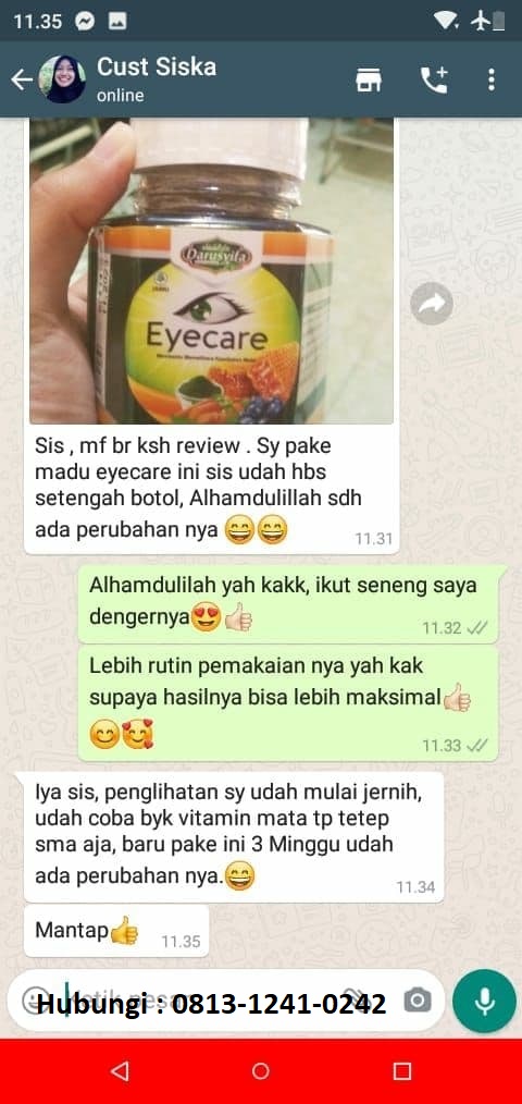 Testimoni Madu Eyecare