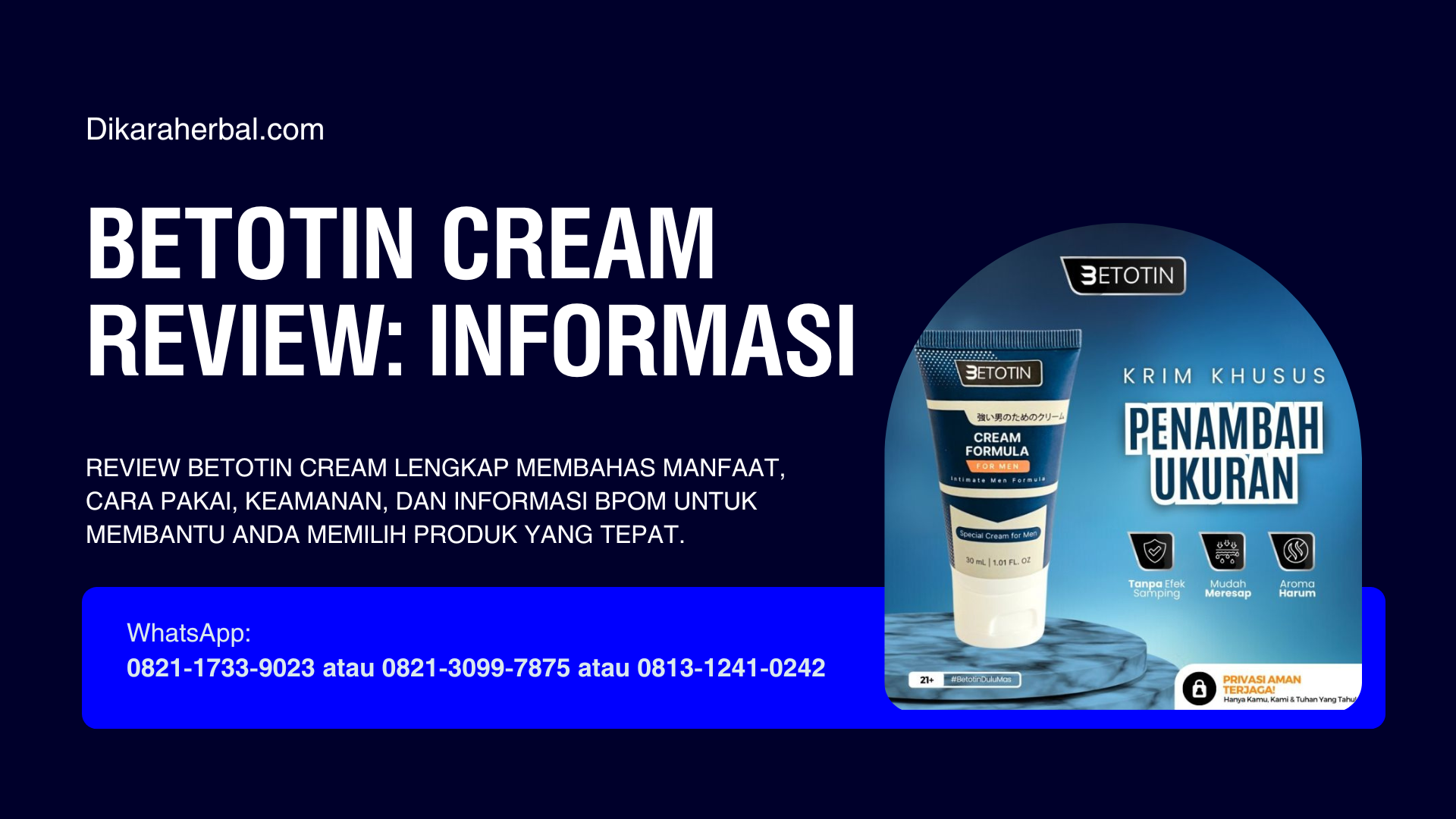 Betotin Cream Review: Manfaat, Cara Pakai, Keamanan & Informasi BPOM